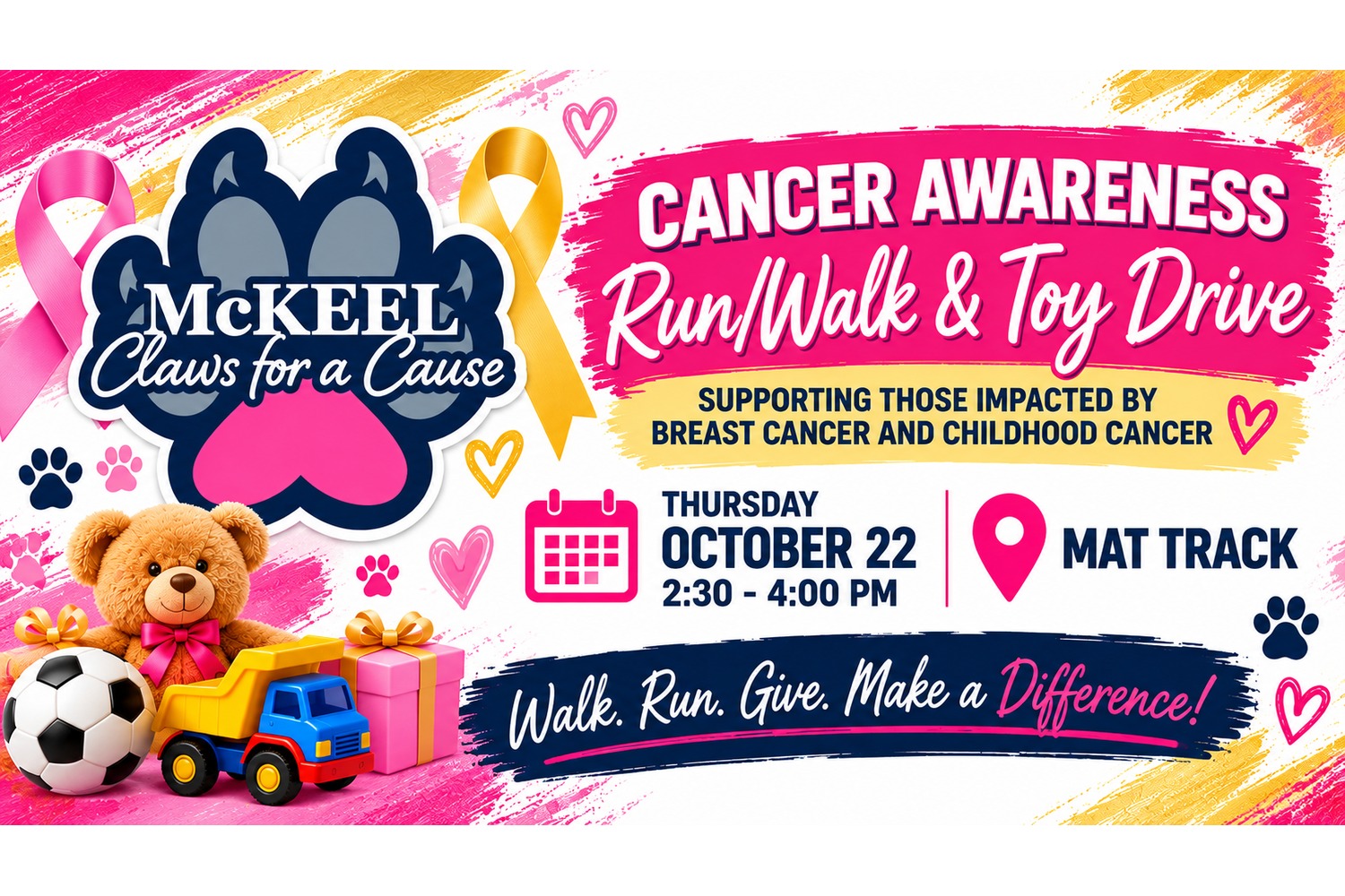 🐾💗💛 Claws for a Cause: Every Step Makes a Difference!